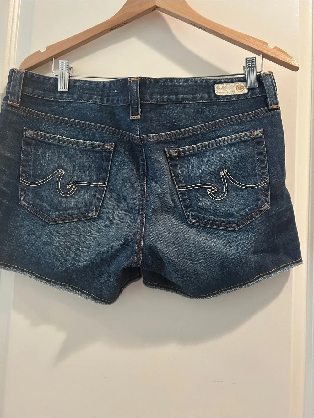 Ag Adriano Goldschmied Blue Denim Shorts with Rainbow and Ladybug Patches - Picture 5 of 11